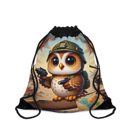 The Owl on the Front Lines Drawstring Bag – Courage, Wisdom & Quiet Strength