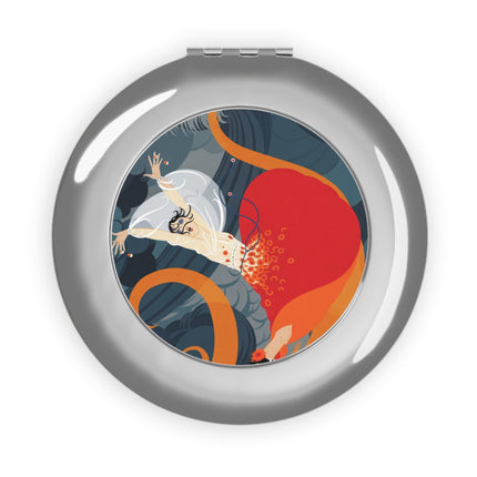 Flame of the Tempest Compact Mirror – Fiery Drama & Elemental Grace