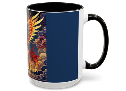 Flame-Winged Horse at Sunset Colorful Mugs (11oz, 15oz)