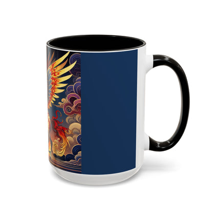Flame-Winged Horse at Sunset Colorful Mugs (11oz, 15oz)