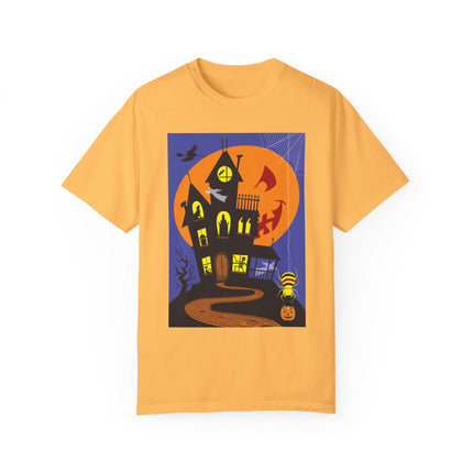 Halloween Night at the Haunted House Unisex Garment-Dyed T-shirt