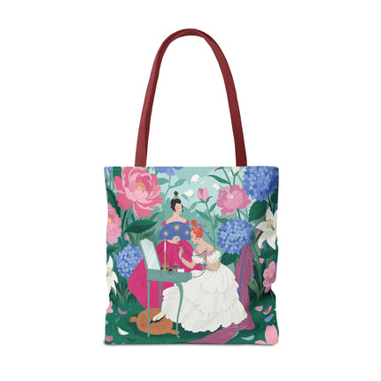 🌸🕯️ The Ladies Of The Enchanted Garden Vanity Tote Bag – Art Deco Floral Elegance