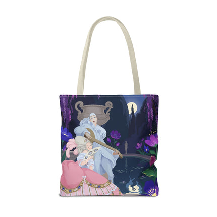 🌙🎶 The Moonlit Garden Serenade Tote Bag – Art Deco Musical Fantasy