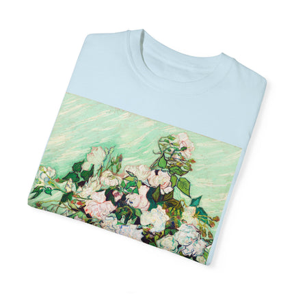 Roses by Vincent Van Gogh Unisex Garment-Dyed T-shirt