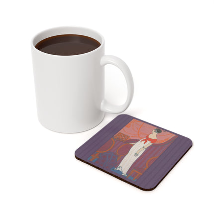 L’Entracte by Georges Lepape Cork Back Coaster