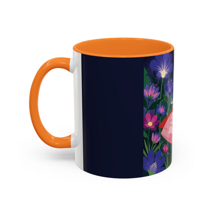 Moonlight Waltz Among The Blossoms Colorful Mugs – Art Deco Floral Enchantment