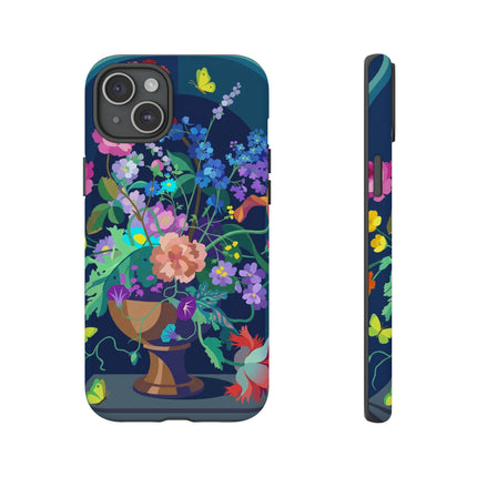 Midnight Floral Reverie Phone Case – Vibrant Bloom & Enchanted Beauty