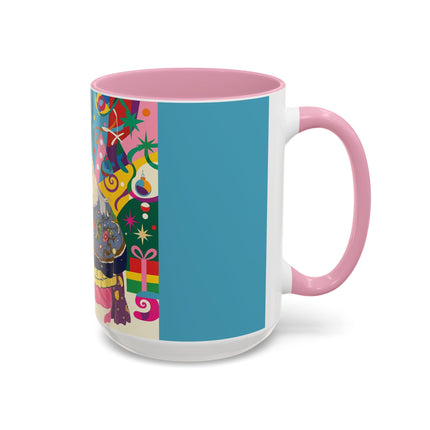 🎀✨ The Christmas Court Of Joy Colorful Mug – Art Deco Holiday Fantasy
