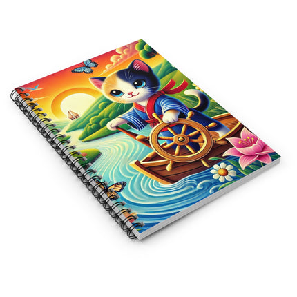 Sailor Kitten’s River Adventure Spiral Notebook - Ruled Line