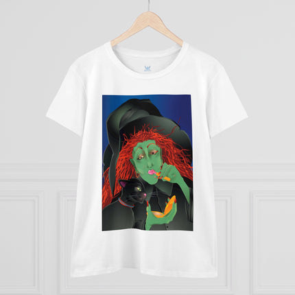 Mirror, Mirror A Witch's Touch Women's Midweight Cotton Tee