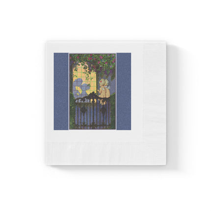 Whispers of Love White Coined Napkins