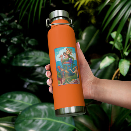 Three Mermaids with Strings of Pearls by Carlo Chiostri Copper Vacuum Insulated Bottle, 22oz