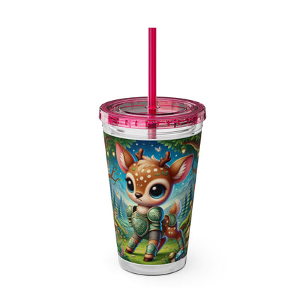 Fawn Defender Sunsplash Tumbler with Straw, 16oz