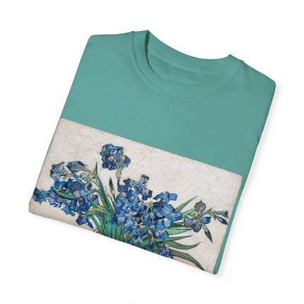 Irises by Vincent Van Gogh Unisex Garment-Dyed T-shirt