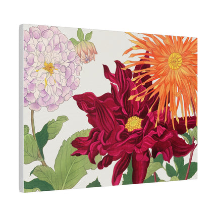 Radiant Dahlias by Tanigami Kônan – Japanese Botanical Splendor