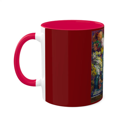 Fish, Fruits, and Flowers by Kathryn E. Cherry Colorful Mugs, 11oz