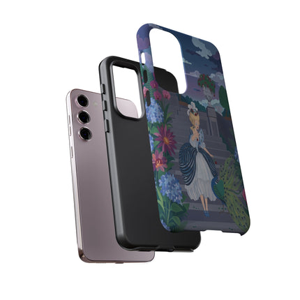 🦚🌸 The Peacock Garden Terrace Phone Case – Art Deco Floral Elegance
