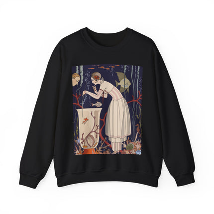 L'Etourdissant Petit Poisson (The Dazzling Little Fish) by George Barbier Heavy Blend™ Crewneck Sweatshirt