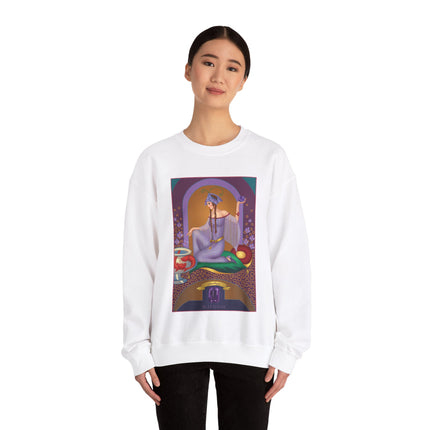 February & Amethyst (from the Gem Series) by Sofia Chiostri Heavy Blend™ Crewneck Sweatshirt