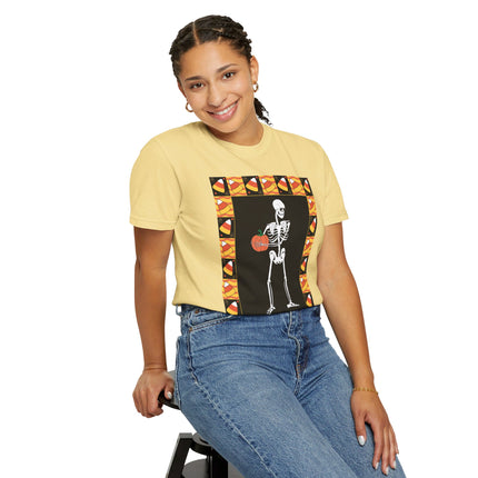 Candy Corn Skeleton Unisex Garment-Dyed T-shirt
