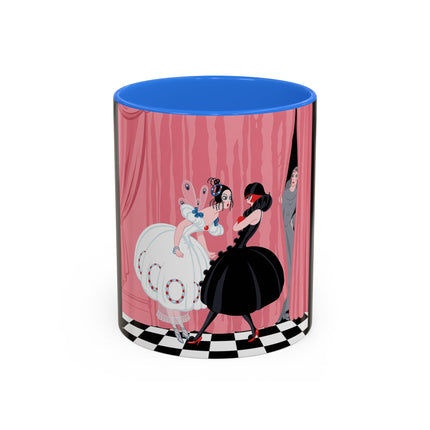The Ladies Behind The Velvet Curtain Colorful Mugs – Art Deco Theatrical Elegance