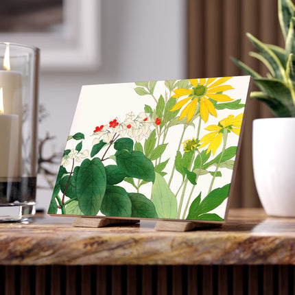 Clerodendrum & Rudbeckia by Tanigami Kônan Ceramic Tile