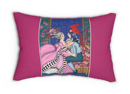The Jealous Parrot by George Barbier Spun Spun Polyester Lumbar Pillow