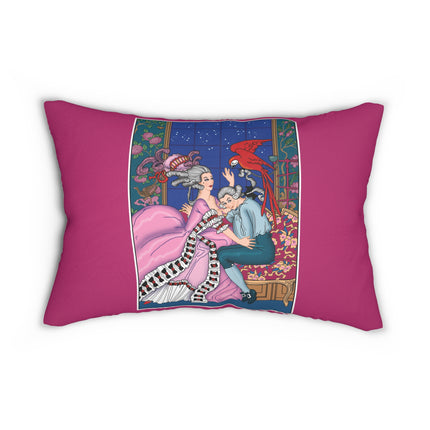 The Jealous Parrot by George Barbier Spun Spun Polyester Lumbar Pillow