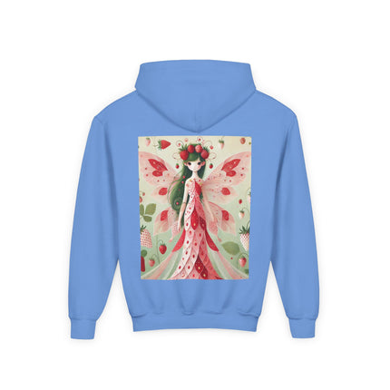 Strawberry Fairy Delight Youth Hooded Sweatshirt – Sweet Magic & Summer Charm
