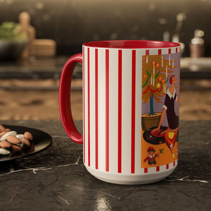 Art Deco Christmas Colorful Mugs (11oz, 15oz)