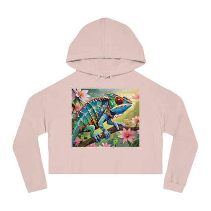 Camouflage Chameleon Cropped Hooded Sweatshirt