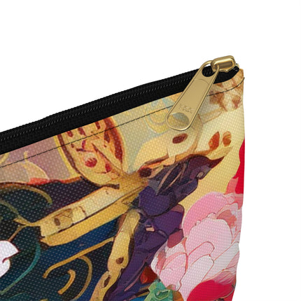 Ethereal Irises Accessory Pouch – Klimt-Inspired Art Nouveau Floral Design