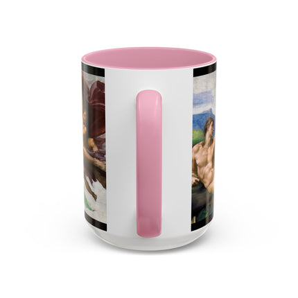 The Creation of Adam by Michelangelo Buonarroti Colorful Mugs (11oz, 15oz)