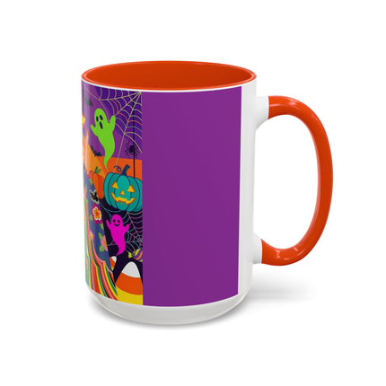 🌈👻 The Rainbow Ghost Masquerade Colorful Mug – Colorful Halloween Charm