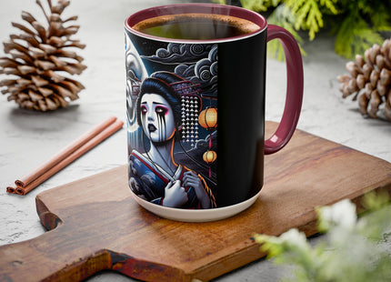 Geisha’s Black Ink Tears Colorful Mugs (11oz, 15oz)