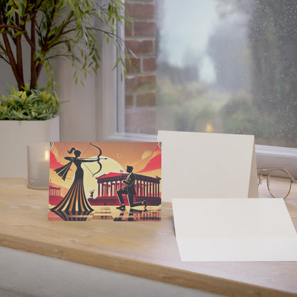 Art Deco Valentine's Romance Greeting Cards (1, 10, 30, and 50pcs)