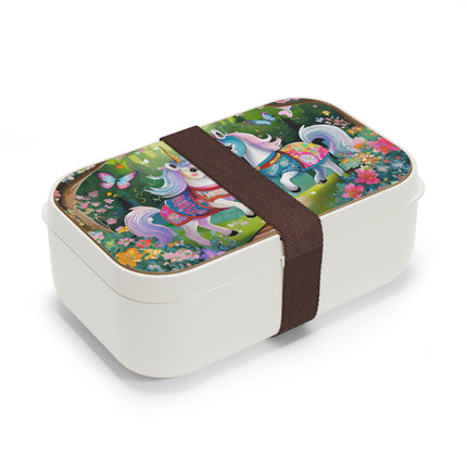 Baby Unicorns and Fluttering Butterflies Bento Lunch Box