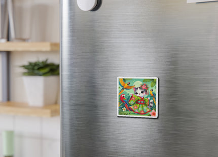 Parrot Dance of the Geisha Kitten Die-Cut Magnets (5 Sizes)