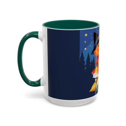 🎃🐈‍⬛ The Little Pumpkin Witch And Her Black Cat Colorful Mug – Whimsical Halloween Charm