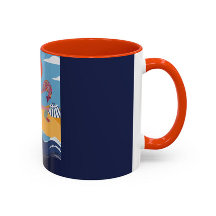 Beachside Promenade Colorful Mugs – Chic Summer Stroll & Coastal Glamour