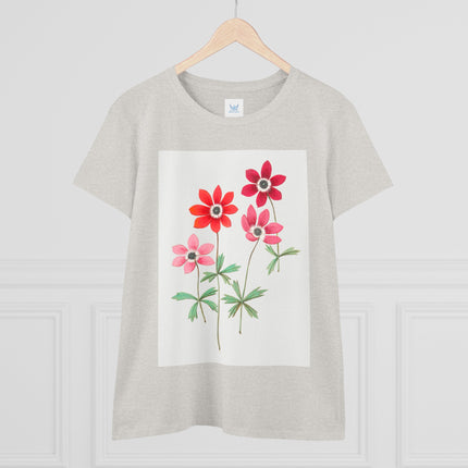 Women's Anemone Print Midweight Cotton Tee