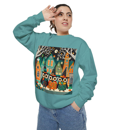 Night of the Trick-or-Treating Owlets Unisex Garment-Dyed Sweatshirt