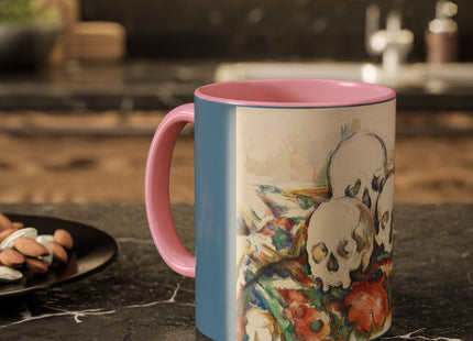 The Three Skulls by Paul Cézanne Colorful Mugs (11oz, 15oz)