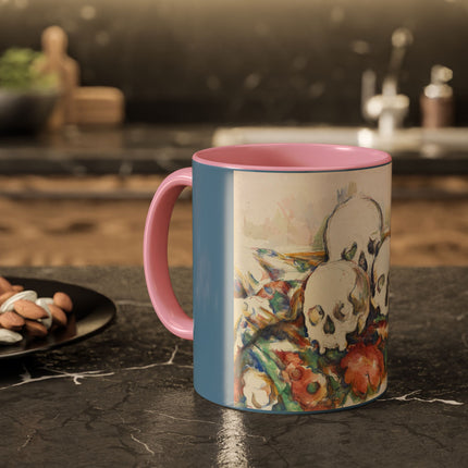 The Three Skulls by Paul Cézanne Colorful Mugs (11oz, 15oz)