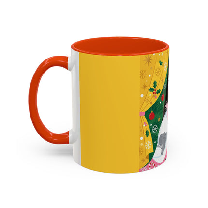 💌🎄 The Christmas Letter Of Holly House Colorful Mug – Whimsical Art Deco Holiday Charm