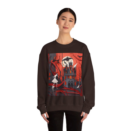 Halloween Night Scene Unisex Heavy Blend™ Crewneck Sweatshirt