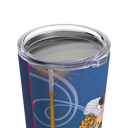 Smoke and Secrets: A Glamorous Encounter in Prohibition Era Tumbler 20oz