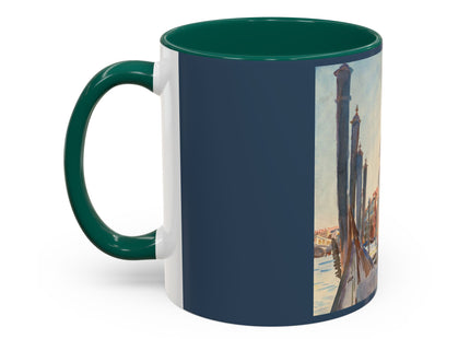 Gondola Moorings on the Grand Canal by John Singer Sargent Colorful Mugs (11oz, 15oz)