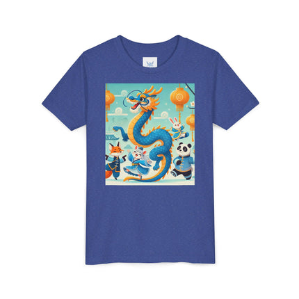 Blue & Gold Dragon Festival Parade Youth Short Sleeve Tee