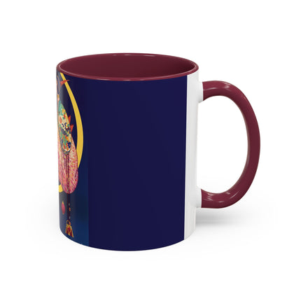 Moonlit Reflections Colorful Mug (11oz, 15oz) – Celestial Elegance, Art Deco Beauty & Dreamy Style